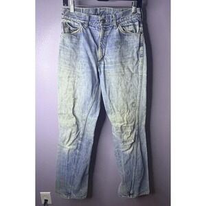 Vintage Sears Roebuck Selvedge Denim Jeans  30x34 Light Wash Workwear USA